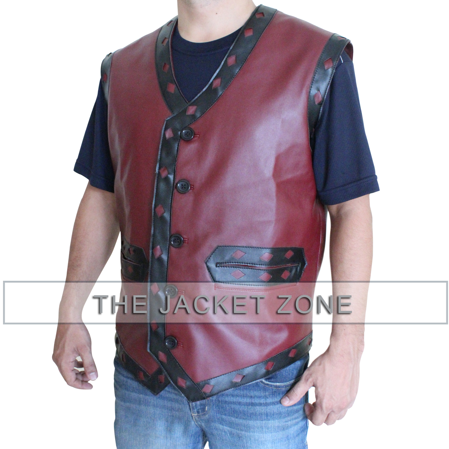 The Warriors Movie Vest Red Wool Bomber Jacket With The Warriors Patches