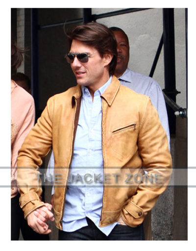 Tom Cruise tan leather jacket