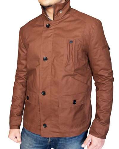 Arrow Stephen Amell Brown Cotton Jacket