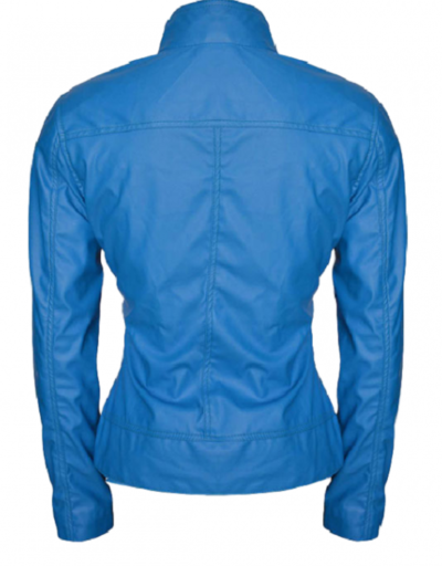 Batgirl Blue Leather Costume Jacket