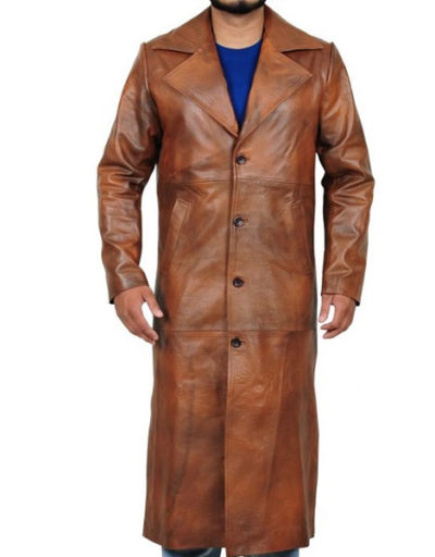 Batman vs Superman Distress leather Coat