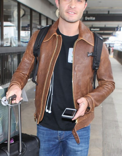 Ed Westwick is All Smiles Jetting Out of LAX Airport