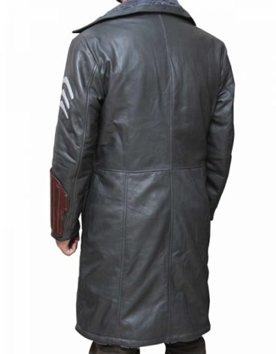 Jai Courtney Leather Coat