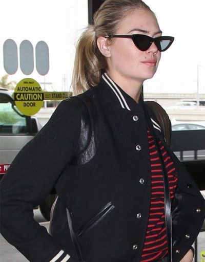 Kate Upton Rocks a Varsity Jacket