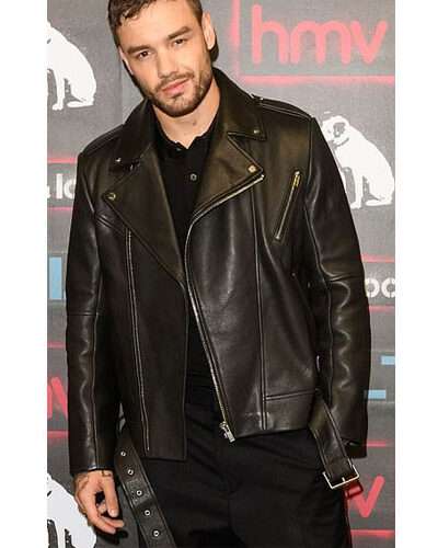 Liam Payne Rocks Leather Jacket