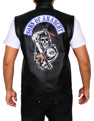 sons of anarchy vest in black