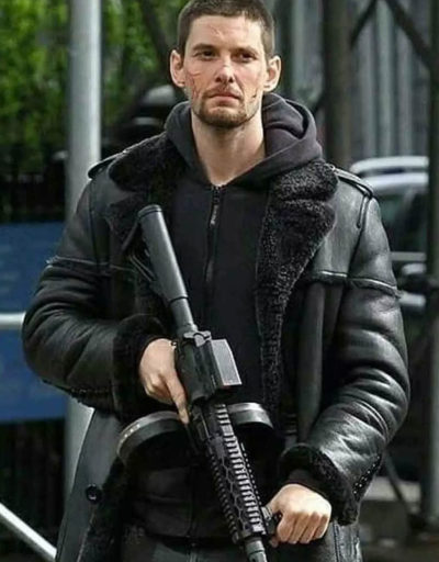 The Punisher Ben Barnes Shearling Leather Jacket