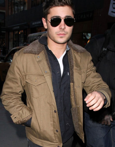 Zac Efron Cotton Shearling Jacket