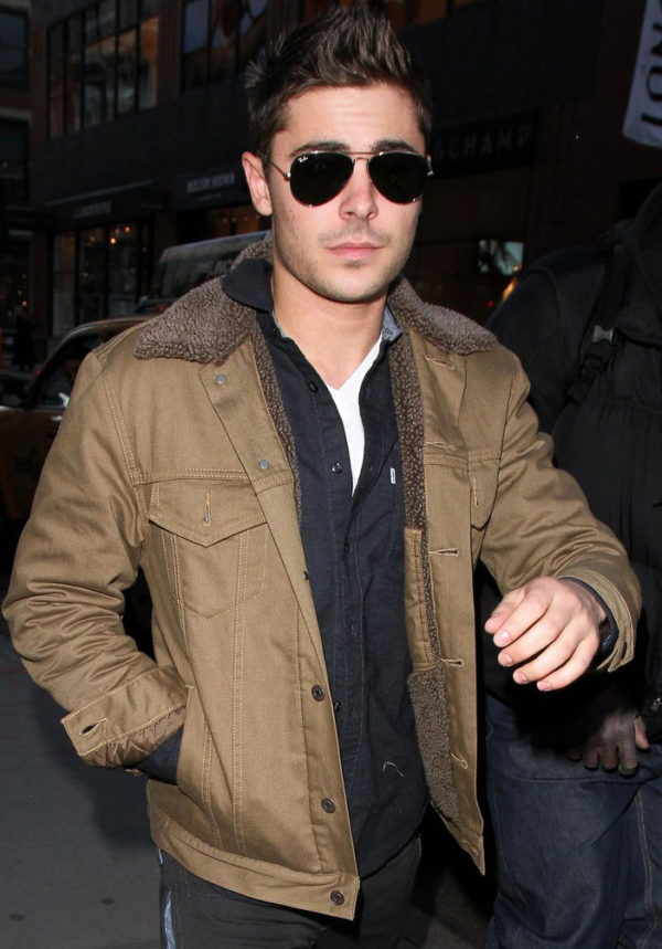 Zac Efron Cotton Shearling Jacket