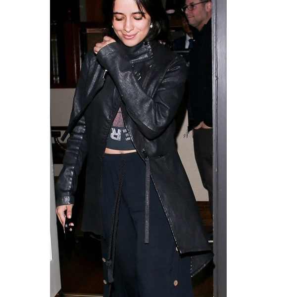 Camila Cabello Leather Coat