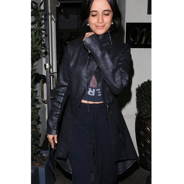 Camila Cabello Leather Coat