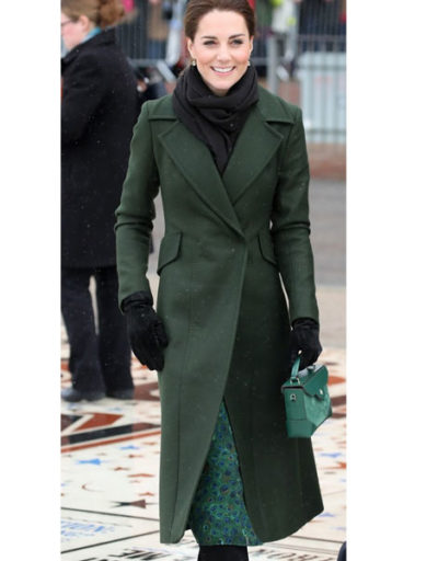 Kate Middleton Green Wool Coat