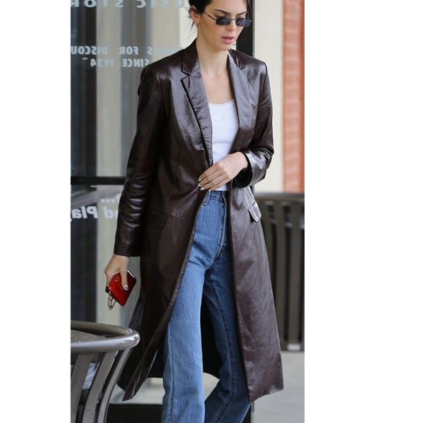 Kendall Jenner Leather Coat