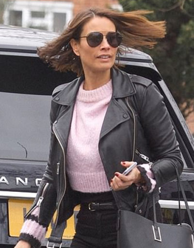 Melanie Sykes Leather Coat