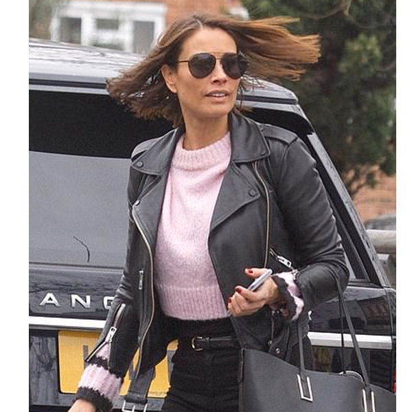 Melanie Sykes Leather Coat