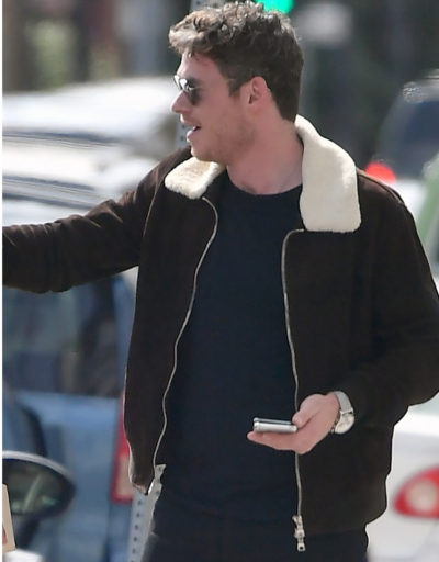 Richard Madden Leather Suede Jacket