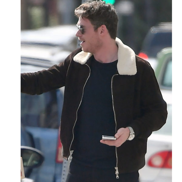 Richard Madden Leather Suede Jacket