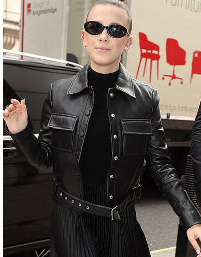 Millie Bobby edgy jacket