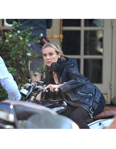 Spy film 355 Chastain Leather Jacket