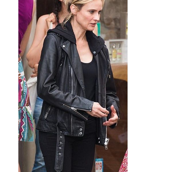 Spy film 355 Jessica Chastain Leather Jacket