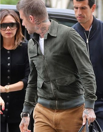 Victoria Beckham Paris Suede Leather Jacket