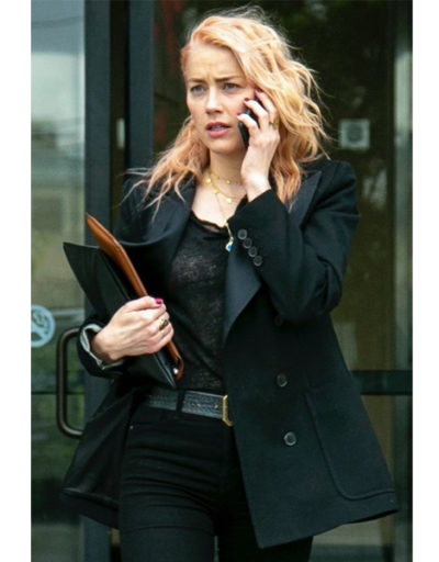 Amber Heard Wool Coat