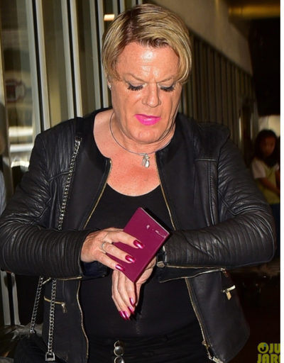 Eddie Izzard LAX Airport leather Jacket