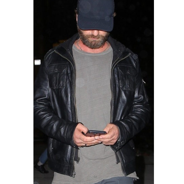 Gerard Butler New York City Leather Jacket