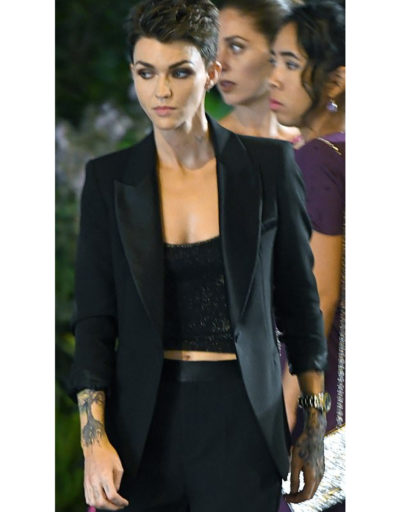 Ruby Rose Sleek Black Suit Batwoman Coat