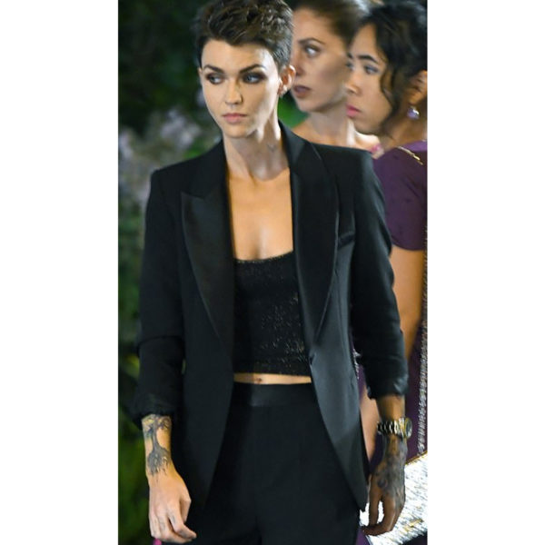 Ruby Rose Sleek Black Suit Batwoman Coat