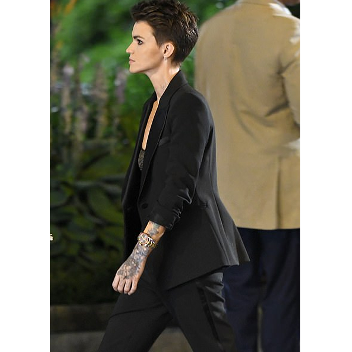 Ruby Rose Sleek Black Suit Batwoman Coat