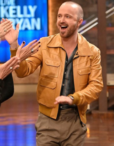 Aaron Paul Live With Kelly Leather Jacket