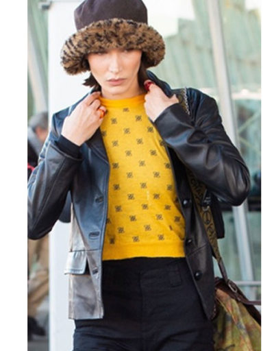 Bella Hadid Leather Jacket
