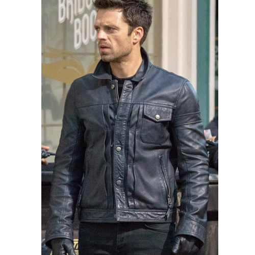 Sebastian Stan The Falcon and the Winter Soldier Leather Jacket