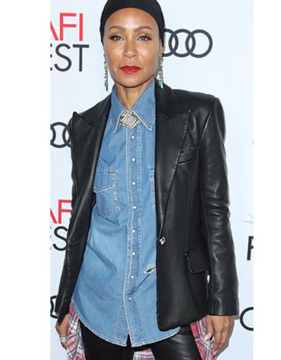 Jada Pinkett Smith Leather Coat