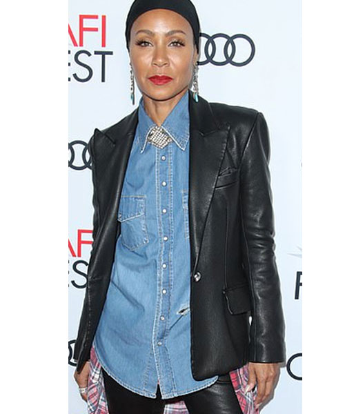Jada Pinkett Smith Leather Coat