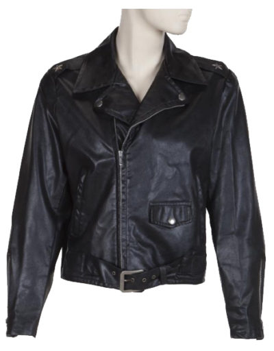 Olivia Newton John black Leather Jacket