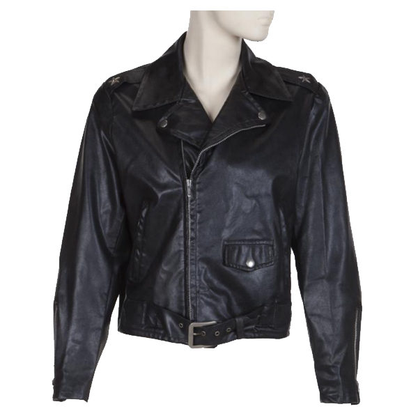 Olivia Newton John black Leather Jacket