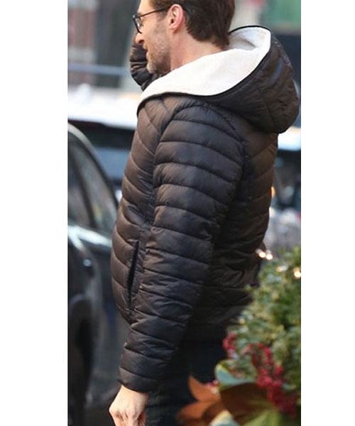 Hugh Jackman Black Shearling Jacket - Image 3