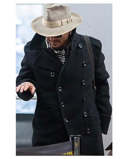 Johnny Depp Christmas Paris Wool Coat