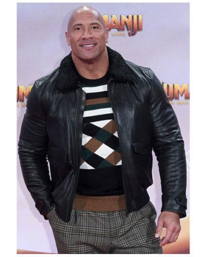 Jumanji The Next Level Eddie Dwayne Johnson Leather Jacket