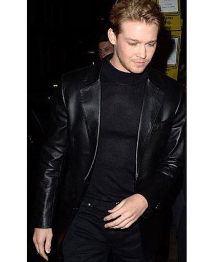 Joe Alwyn Tom Ford Party Leather Coat