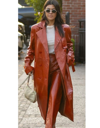 Kourtney Kardashian Holiday Party Leather Jacket
