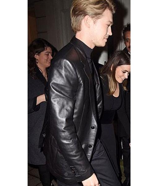 Joe Alwyn Tom Ford Party Leather Coat