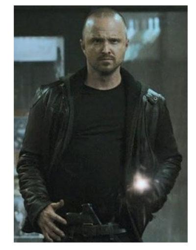A Breaking Bad Aaron Paul Hooded Leather Jacket