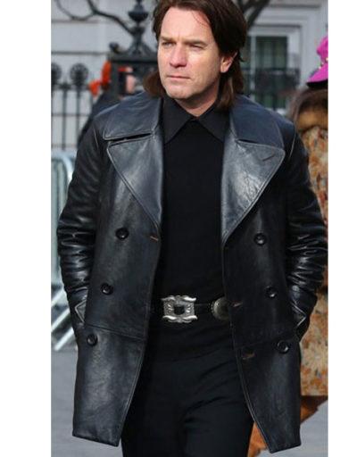 Ewan McGregor Simply Halston Leather Trench Coat