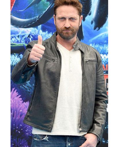 Gerard Butler DreamWorks Animation Premiere Leather Jacket