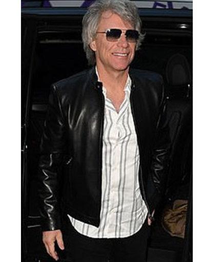 Jon Bon BBC Radio 2 Studios leather Jacket
