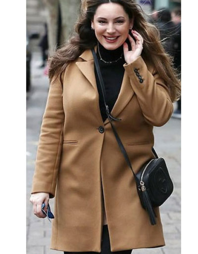 Kelly Brook Heart Radio Wool Coat