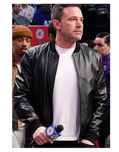 Ben Affleck Basketball Promotional Leather Jacket